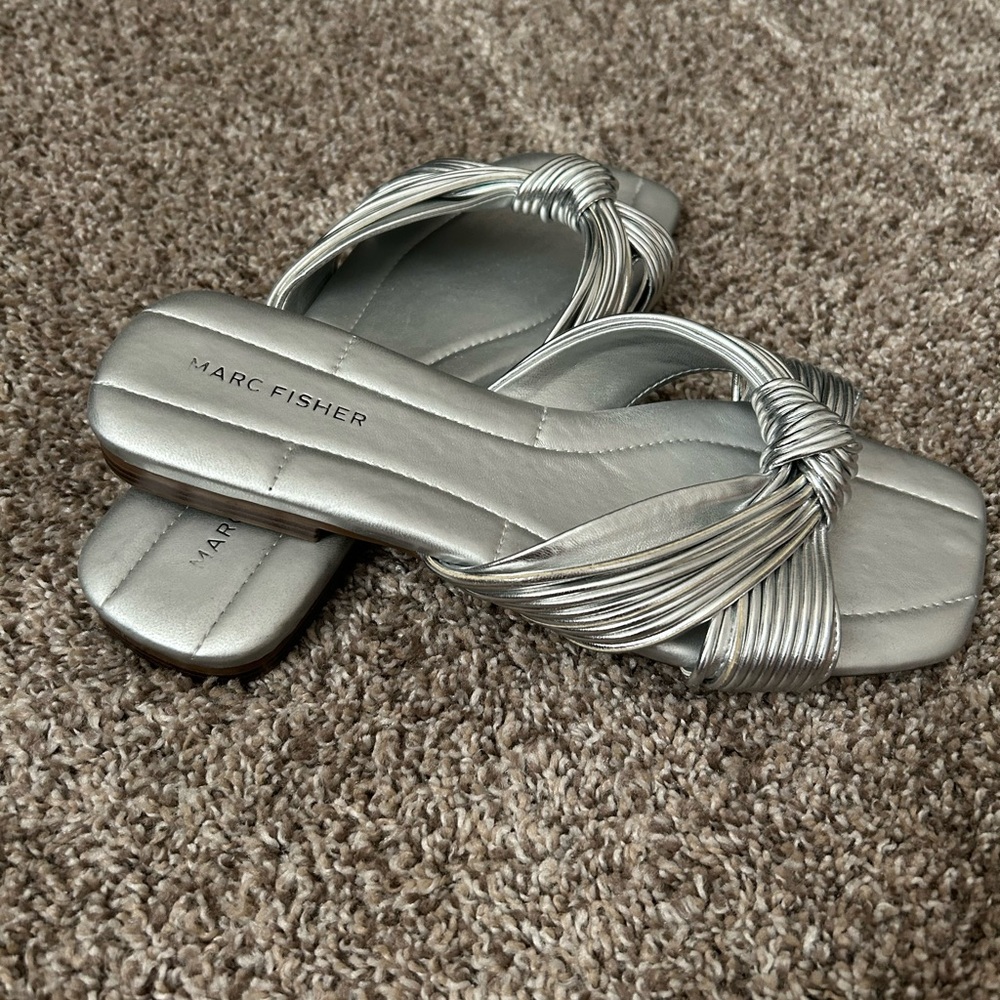 Marc Fisher Silver Women's Sandals